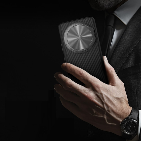 Чехол для Xiaomi 14 Ultra, бронированный Nillkin, Carboprof Case, для Magsafe, черный