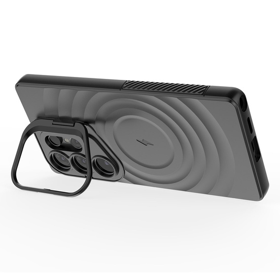 Чехол для Samsung Galaxy S25 Ultra, Ripple Kickstand, для MagSafe, чёрный