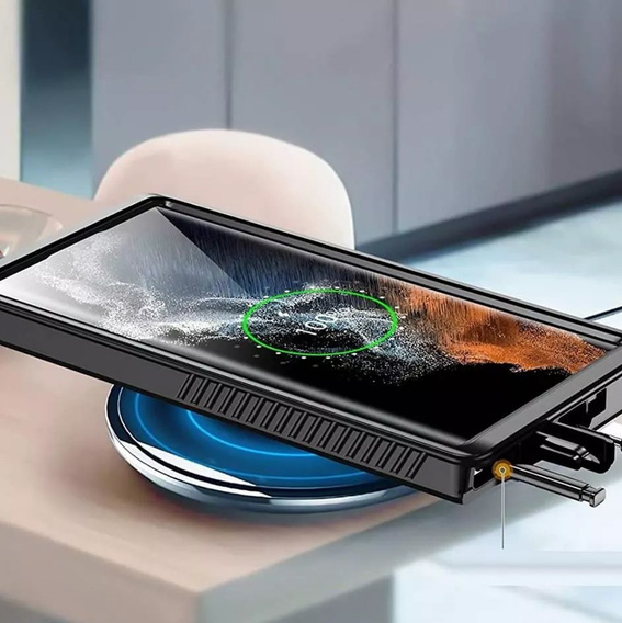 Водонепроникний чохол IP68 для Samsung Galaxy S22 Ultra, Redpepper Dot+, чорний