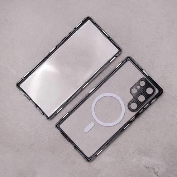 Магнітний чохол Dual Glass MagSafe для Samsung Galaxy S23 Ultra, чорний