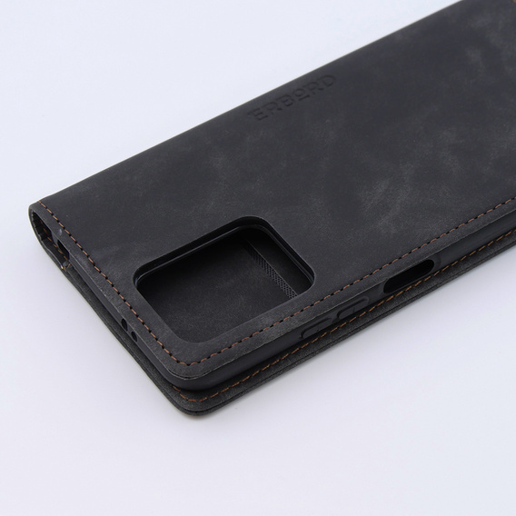 Чехол для Xiaomi Redmi Note 12 5G / Poco X5 5G, ERBORD Vintage, бумажник с клапаном, чёрный