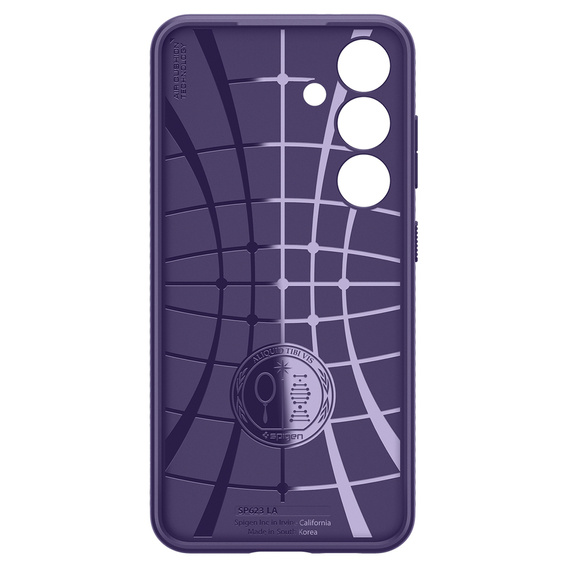 Чехол Spigen для Samsung Galaxy S24, Liquid Air, фиолетовый + закаленное стекло 9H