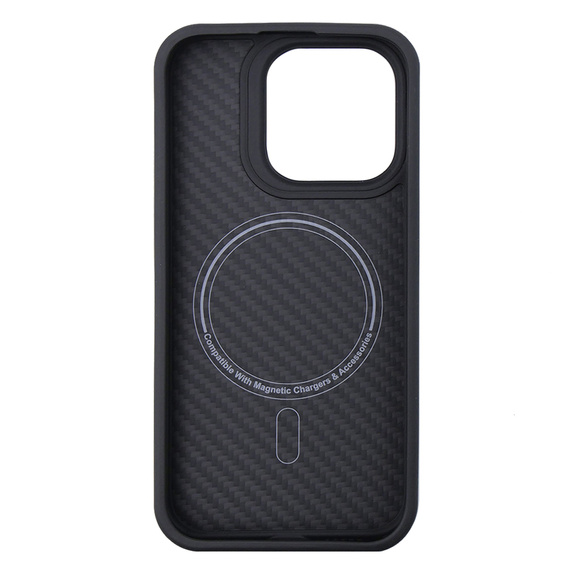 Чохол для iPhone 15 Pro Max, Aramid Fiber Cover, чорний
