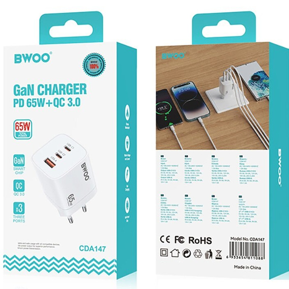 Мережевий зарядний пристрій XO CE15 20W, USB-C, білий