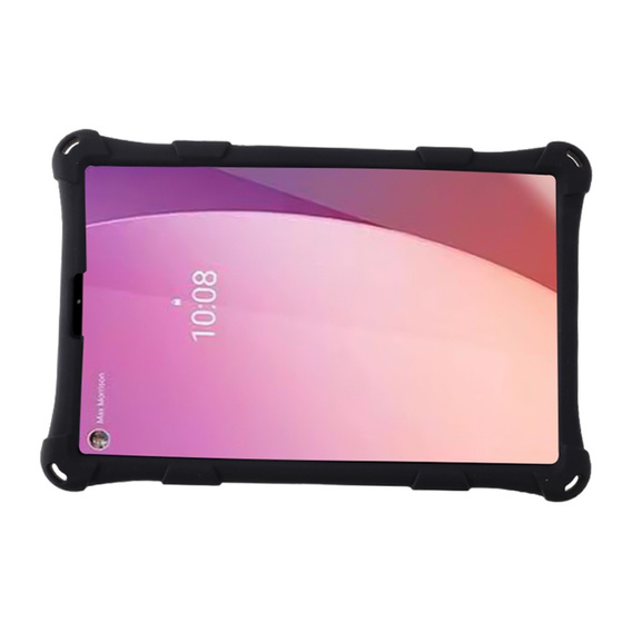 Чехол для Lenovo Tab M9, бронированный с подставкой и ремешком, чёрный