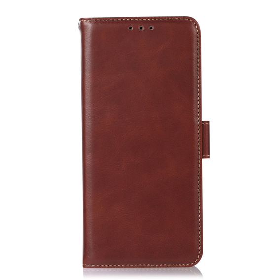 Футляр з клапаном для T Phone 3 5G, Crazy Horse Wallet, коричневий