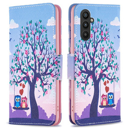 Откидной чехол для Samsung Galaxy A25 5G, Wallet, Two Owls, синий + 9H стекло