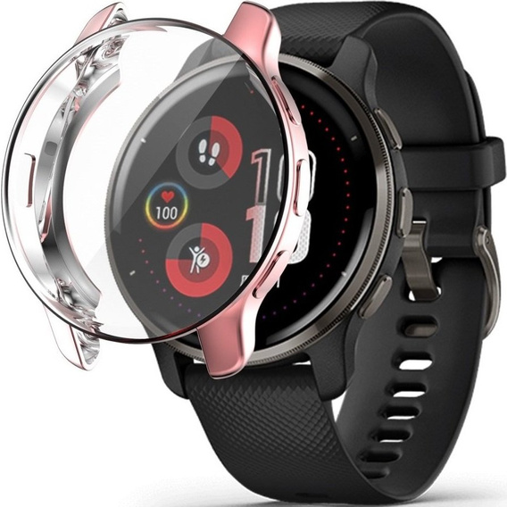 Чехол 2в1 с защитой экрана для часов Garmin Venu 2 Plus, Pink