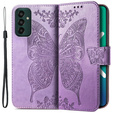 Откидной чехол для Samsung Galaxy M13, Butterfly, фиолетовый
