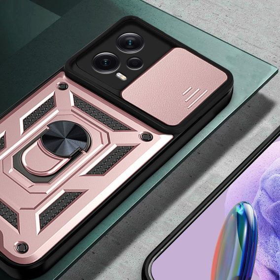 Чохол NOX Camera Slide Xiaomi Redmi Note 12 Pro+ 5G, CamShield Slide, рожевий rose gold