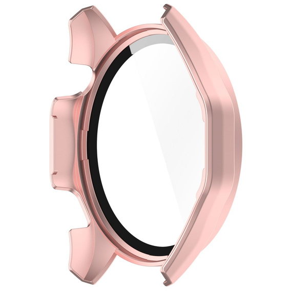 Чехол 2 в 1 + закаленное стекло для Huawei Watch GT 4 46mm, розовый rose gold