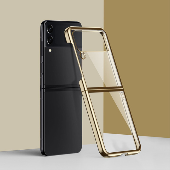 Чохол Electroplating Frame для Samsung Galaxy Z Flip 4 5G, Gold