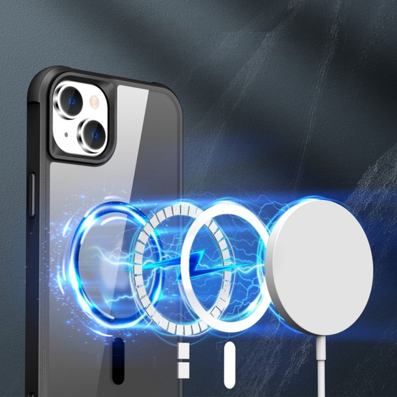 Магнитный чехол Magsafe для iPhone 15 Plus, чёрный