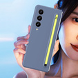 Чехол для Samsung Galaxy Z Fold 4 5G, со стеклом и стилусом, синий / зелёный