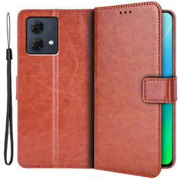 Футляр з клапаном для Motorola Moto G84 5G, Crazy Horse Wallet, коричневий