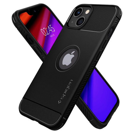 Чехол Spigen до iPhone 13, Rugged Armor, чёрный
