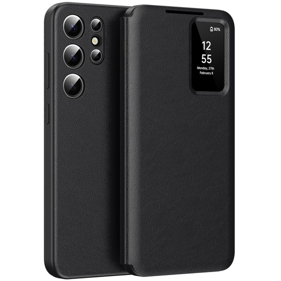 Флип-кейс для Samsung Galaxy S23 Ultra, Smart View Wallet, чёрный