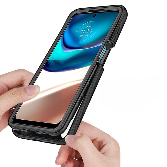 Чехол для Motorola Moto G42 4G, Shockproof, с пленкой, чёрный