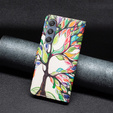 Откидной чехол для Samsung Galaxy M34, Wallet, tree of life, белый