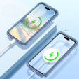 Чехол для iPhone 16 Pro Max, Shockproof Hybrid, с пленкой на экран, для MagSafe, синий