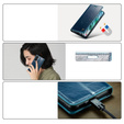 Флип-кейс CASEME для Samsung Galaxy S21 FE, Waxy Textured, синий