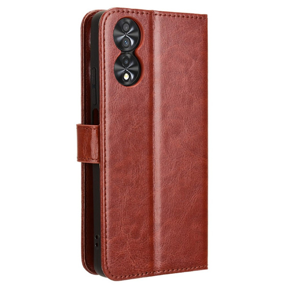 Откидной чехол для TCL 40 NxtPaper, Crazy Horse Wallet, коричневый