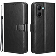 Откидной чехол для Realme C33, Crazy Horse Wallet, чёрный