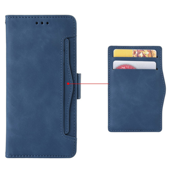 Футляр з клапаном для Realme 14 5G / Realme 14T 5G, Card Slot, темно-синій