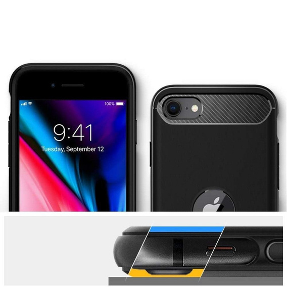 Чехол Spigen до iPhone 11, Rugged Armor, чёрный
