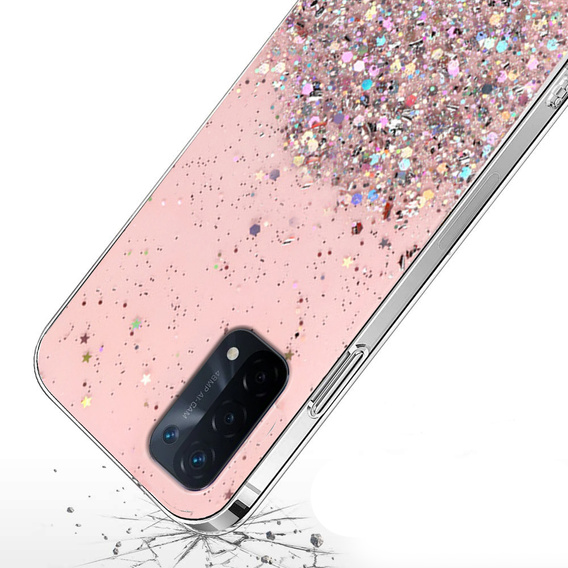 Чoхол до Oppo A54 5G/A74 5G/A93 5G, Glittery, рожевий