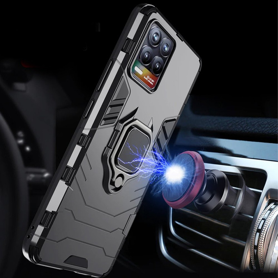 Чoхол до Realme 8 / 8 Pro, Kickstand Ring, чорний