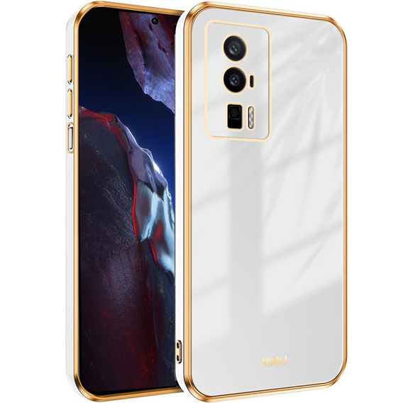 Чехол для Poco F5 Pro 5G, Glamour CamShield, белый