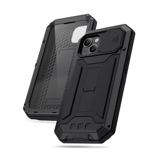 Чехол для iPhone 13, R-JUST CamShield Slide, бронированный, черный