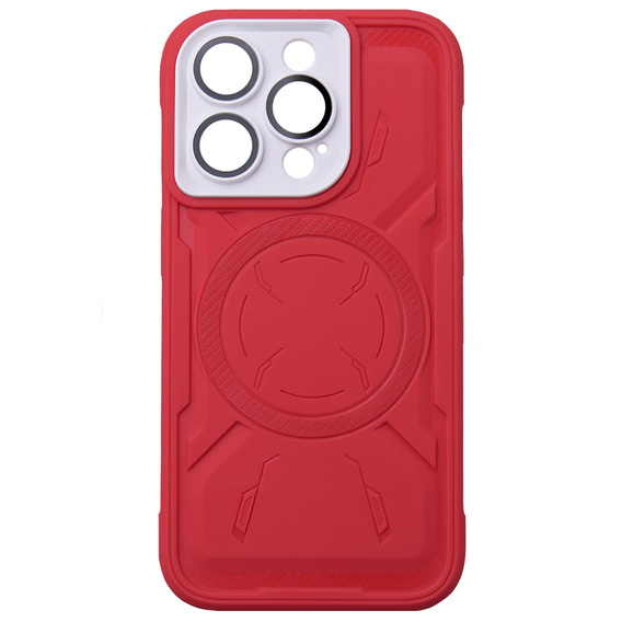 Чохол для iPhone 15 Pro, ERBORD Armor Mag, червоний