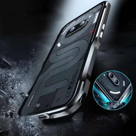 Чохол LUPHIE для Nothing Phone 2a / 2a Plus, Armor Bumper, чорний