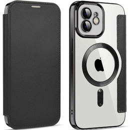 Откидной чехол для iPhone 12, RFID Wallet MagSafe CamShield, чёрный