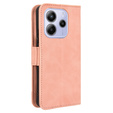 Откидной чехол для Xiaomi Redmi Note 14 4G, Card Slot, розовый