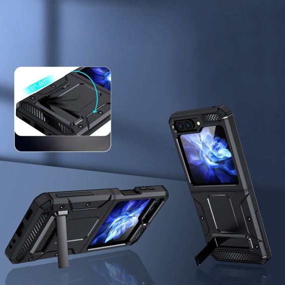 Чехол до Samsung Galaxy Z Flip 5 5G, Dual-Layer Armor, чёрный