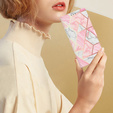 Откидной чехол для Samsung Galaxy A25 5G, Wallet Marble, розовый + 9H стекло  