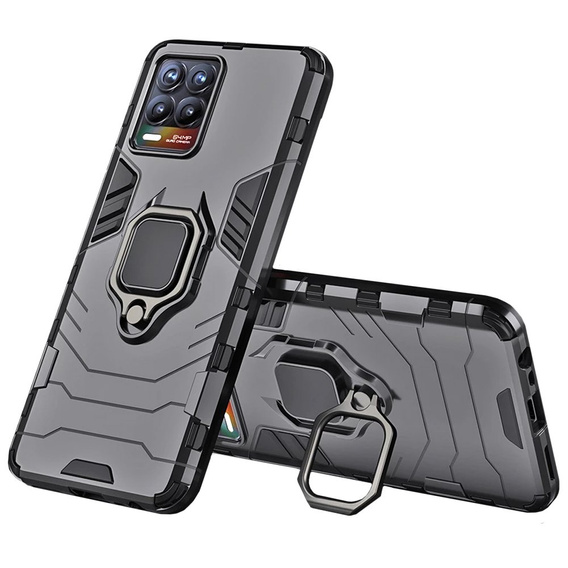 Чoхол до Realme 8 / 8 Pro, Kickstand Ring, чорний