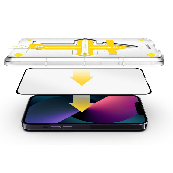 2x Закаленное стекло для iPhone 13 Mini, ERBORD Easy App Full Screen Protector