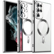 Чехол до Samsung Galaxy S22 Ultra, MagSafe Hybrid, серебряный
