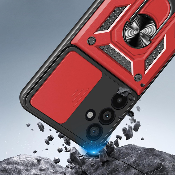 Чохол NOX Camera Slide Samsung Galaxy S25 FE, CamShield Slide, червоний