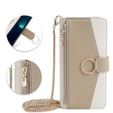 Чохол-книжка для Samsung Galaxy S24, Wallet Zipper Pocket, з дзеркалом, білий