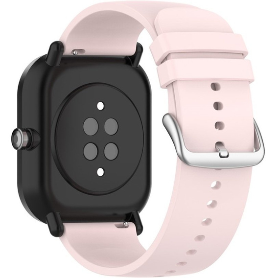 Силиконовый ремешок 20mm, Light Pink/Silver Buckle