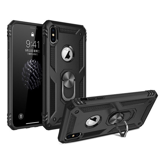 Броньований Чoхол до iPhone XR, Nox Case Ring, чорний