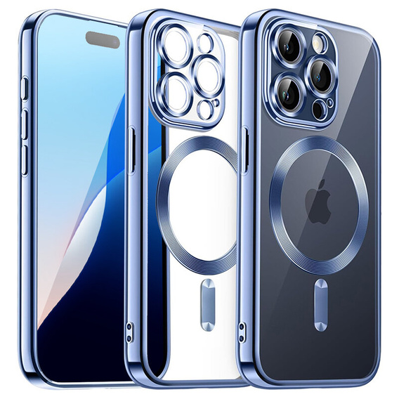 Чохол для iPhone 16 Pro, Electro MagSafe, м'яти + Скло на екран