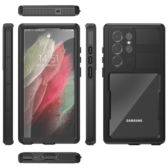 Водонепроникний чохол IP68 для Samsung Galaxy S23 Ultra, чорний