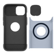 Чохол ERBORD MagSafe Cam Slider, синій + Скло для екрану для iPhone 13 / iPhone 14