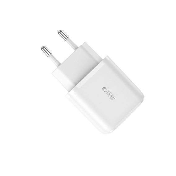 Tech-Protect C20W QC3.0 універсальний зарядний пристрій USB-A USB-C, White